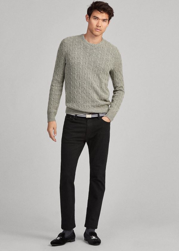 Polo Ralph Lauren Cable-Knit Cashmere Striktrøje Herre Danmark (TRJGU6510)